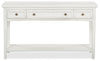 Heron Cove 50" Traditional Sofa Table with Storage and Shelf - White Pine|Table de salon traditionnelle Heron Cove de 50 po avec rangement et tablette - pin blanc