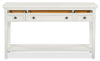 Heron Cove 50" Traditional Sofa Table with Storage and Shelf - White Pine|Table de salon traditionnelle Heron Cove de 50 po avec rangement et tablette - pin blanc