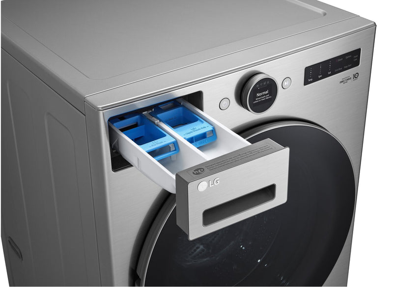 LG 5.2 Cu. Ft. Smart Front-Load High-Efficiency Steam Washer - Graphite Steel - Stackable - WM5500HVA