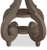 Tinley Park 22" Traditional Round End Table with Shelf - Grey-Brown Pine with Scroll Design Base|Table de bout ronde traditionnelle Tinley Park de 22 po avec tablette - pin gris-brun avec base à volutes