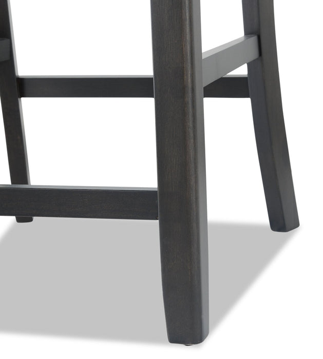 Dena 5pc Counter-Height Dining Set with Table & Chairs, 42-60\"W Extension, Round  - Grey