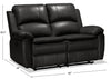 Chandler Leath-Aire Power Reclining Loveseat - Grey 
