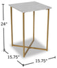Mia Faux Marble Chairside Table  