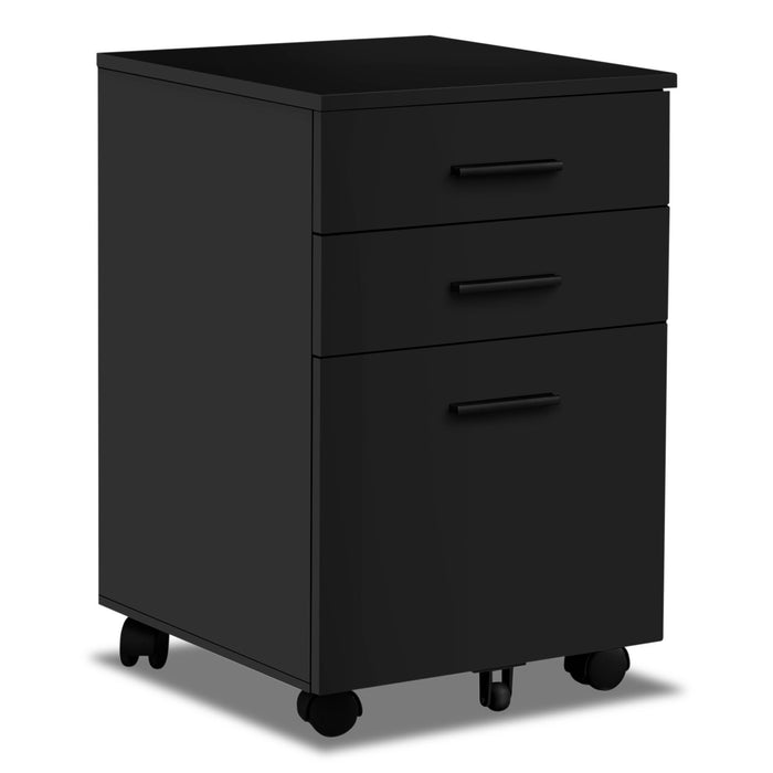 Clayton 15.75\" 3-Drawer Filing Cabinet - Black