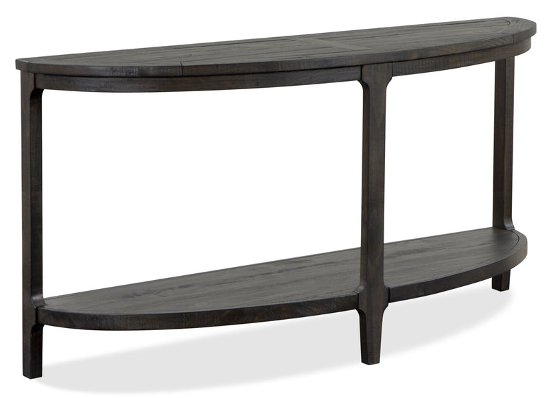 Axl 55\" Traditional Sofa Table with Shelf - Dark Grey-Brown Wood