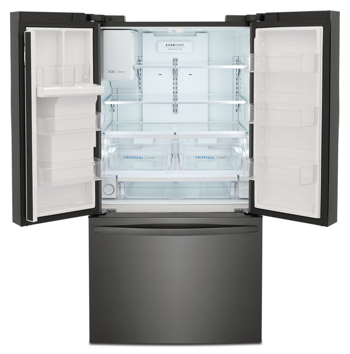 Frigidaire 36\" 27.8 Cu. Ft. Standard-Depth French-Door Refrigerator - Black Stainless Steel - FRFS2823AD