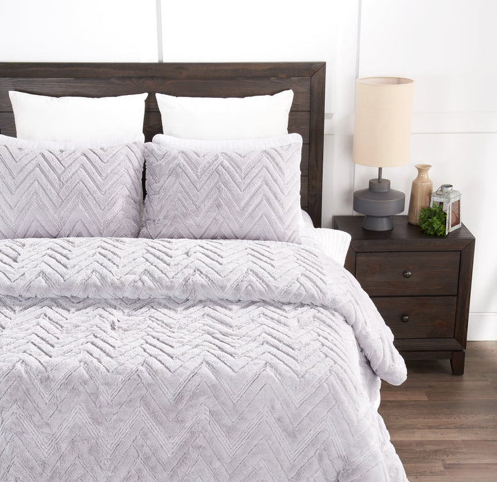 Tilda 3-Piece Full/Queen Comforter Set - Grey