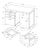 Clayton Reversible Desk - Taupe 