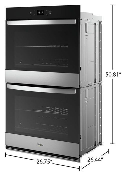 Whirlpool 27\" 8.6 Cu. Ft. Electric Double Wall Oven with Air Fry - Fingerprint Resistant Stainless Steel - WOED5027LZ