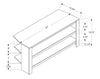 Ira 42” Corner TV Stand - Grey 