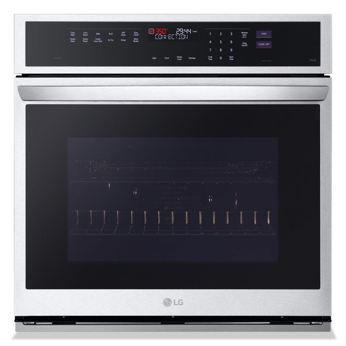 LG 30\" 4.7 Cu. Ft. Electric Wall Oven with Fan Convection - Smudge Proof Stainless Steel - WSEP4727F