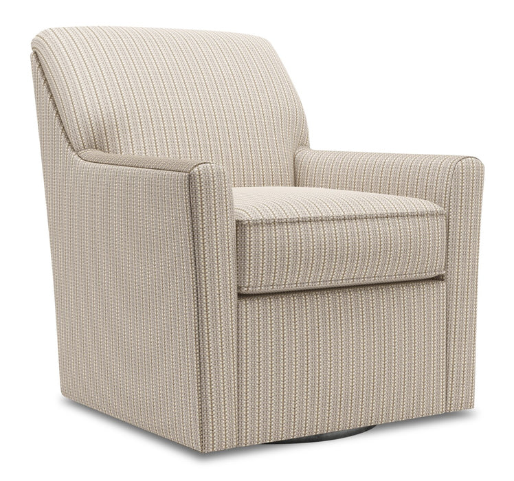 Made in Canada Sofa Lab Customizable Swivel 31\" Fabric Accent Chair - Mushroom Beige