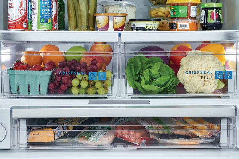 Frigidaire Gallery 36\" 27.8 Cu. Ft. Standard-Depth French-Door Refrigerator - Smudge-Proof® Black Stainless Steel - GRFS2853AD