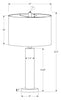 28" Nickle Metal with Acrylic Base Table Lamp|Lampe de table de 28 po en métal nickel avec base en acrylique
