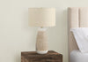27" Cream Ceramic Table Lamp with Beige Shade|Lampe de table de 27 po en céramique crème avec abat-jour beige