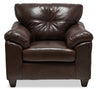 Addison Leath-Aire Chair - Brown 