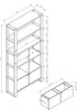 Oscar Owen Bookcase - Distressed Grey