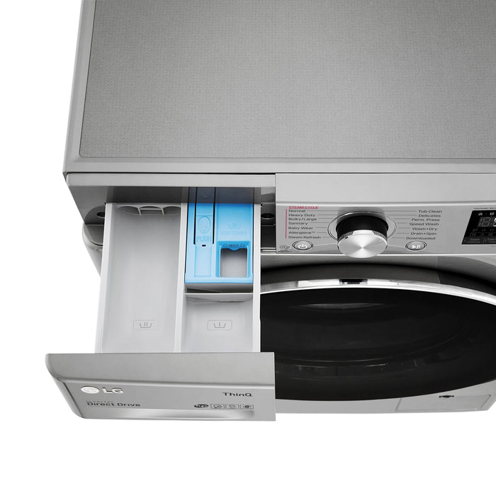 LG 2.6 Cu. Ft. Smart Front-Load High-Efficiency Steam All-in-One Laundry - Graphite Steel - WM3555HVA