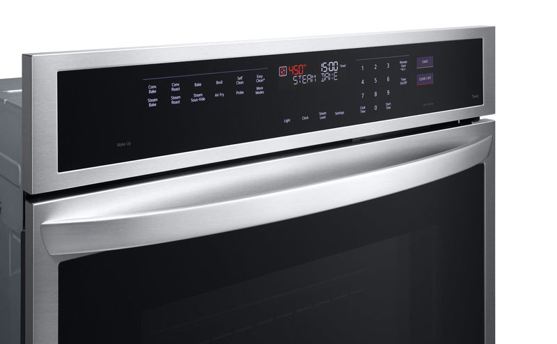 LG 30\" 4.7 Cu. Ft. Electric Wall Oven with Fan Convection - Smudge Proof Stainless Steel - WSEP4727F
