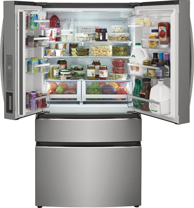 Frigidaire Gallery 36\" 27.2 Cu. Ft. Standard-Depth 4-Door French-Door Refrigerator - Smudge-Proof® Stainless Steel - GRMN2872AF