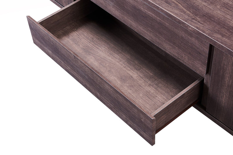 Gabe 72\" Modern TV Stand with Storage for TVs up to 80\"- Walnut Brown