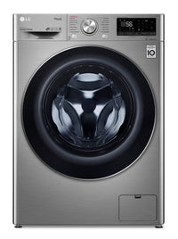 LG 2.6 Cu. Ft. Smart Front-Load High-Efficiency Steam All-in-One Laundry - Graphite Steel - WM3555HV…