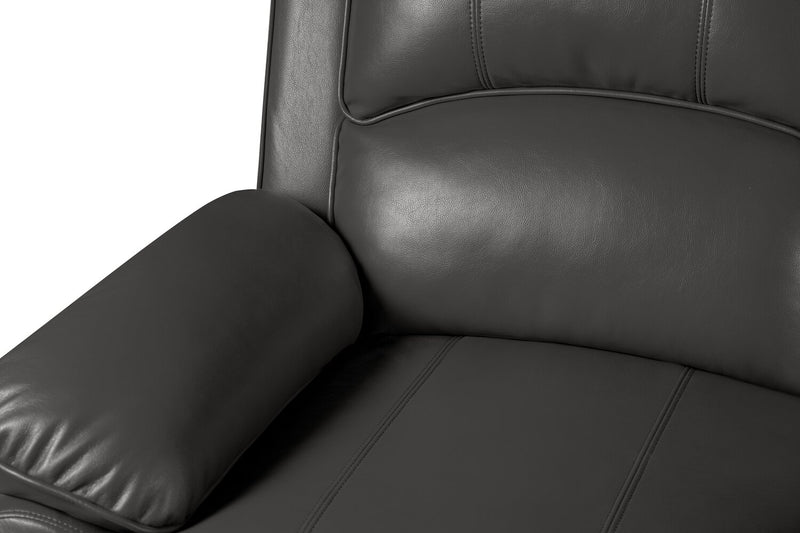 Chandler 82\" Leather-Look Fabric Power Reclining Sofa with USB Ports - Grey