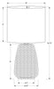 19" Grey Textured Ceramic Table Lamp|Lampe de table de 19 po en céramique texturée grise