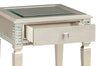 Tyra 24" Glam End Table with Storage - Champagne  |Table de bout somptueuse Tyra de 24 po avec rangement - champagne