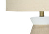 27" Cream Ceramic Table Lamp with Beige Shade|Lampe de table de 27 po en céramique crème avec abat-jour beige