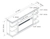 Axel 74" Modern  Electric Fireplace TV Stand with Storage and Cable Management for TVs up to 85"- Taupe|Meuble pour téléviseur moderne Axel de 74 po avec foyer électrique, rangement et système de gestion des câbles pour téléviseurs jusqu’à 85 po - taupe