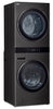 LG 5.8 Washer/7.4 Dryer Cu. Ft. Front-Load High-Efficiency Steam Washtower™ - Black Steel - WKEX300H… | Tour de lavage WashTowerMC à la vapeur haute efficacité LG à chargement frontal avec laveuse de 5,8 …