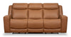 Scott Living Prescott 88.5" Genuine Leather Power Reclining Sofa with Power Headrests - Butternut Brown | Sofa à inclinaison électrique Prescott de Scott Living de 88,5 po en cuir véritable avec appuie-têtes électriques - brun courge musquée