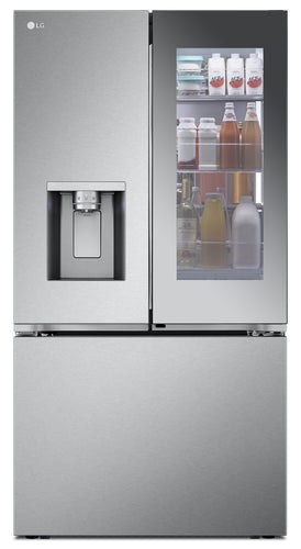 LG 36" 31 Cu. Ft. French-Door Standard-Depth MAX™ Refrigerator - Smudge Proof Stainless Steel - LRYK… 