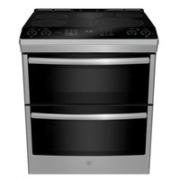 Profile 6.8 Cu. Ft. Smart Electric Range with True European Convection - Stainless Steel Fingerprint…