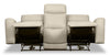 Scott Living Prescott 88.5" Genuine Leather Power Reclining Sofa with Power Headrests - Platinum Grey | Sofa à inclinaison électrique Prescott de Scott Living de 88,5 po en cuir véritable avec appuie-têtes électriques - gris platine