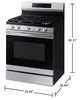 Samsung 6.0 Cu. Ft. Freestanding Gas Range with Fan Convection - NX60A6511SS/AA 