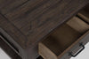 Morgan Coffee Table - Brown - Rustic style Coffee Table in Dark brown Reclaimed Wood, Pine, Plywood