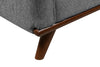 Kassia Linen-Look Loveseat - Grey 