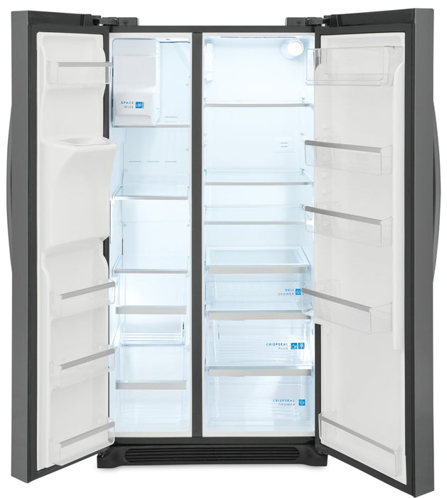 Frigidaire Gallery 36.1\" 22.3 Cu. Ft. Counter-Depth Side-by-Side Refrigerator - Smudge-Proof® Black Stainless Steel - GRSC2352AD