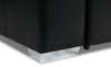 Drake 3-Piece Leather-Look Fabric Left-Facing Sleeper Sectional - Black 
