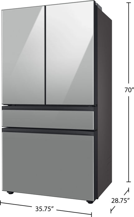Samsung 36\" 22.8 Cu. Ft. BESPOKE 4-Door Counter-Depth Refrigerator - Stainless Steel - RF23BB8600QLAA