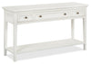 Heron Cove 50\" Traditional Sofa Table with Storage and Shelf - White Pine
