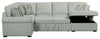 Scott Living Haven 3-Piece Right-Facing Chenille Fabric Sleeper Sectional with Storage Chaise - Seafoam Blue | Sofa-lit sectionnel de droite Haven de Scott Living 3 pièces en tissu de chenille avec fauteuil long de rangement - bleu écume de mer