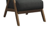 Kyra Linen-Look Fabric Accent Chair - Grey 
