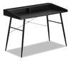Jeremy 47.25\" Office Desk with Small Hutch - Black