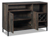 Amos Server - Rustic style Server in Distressed wood, Gunmetal grey Medium Density Fibreboard (MDF), Metal