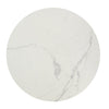Verona Round Dining Table - Contemporary style Dining Table in White and Black Rubberwood, Plastic