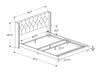 Portia Linen-Look Queen Bed - Grey 