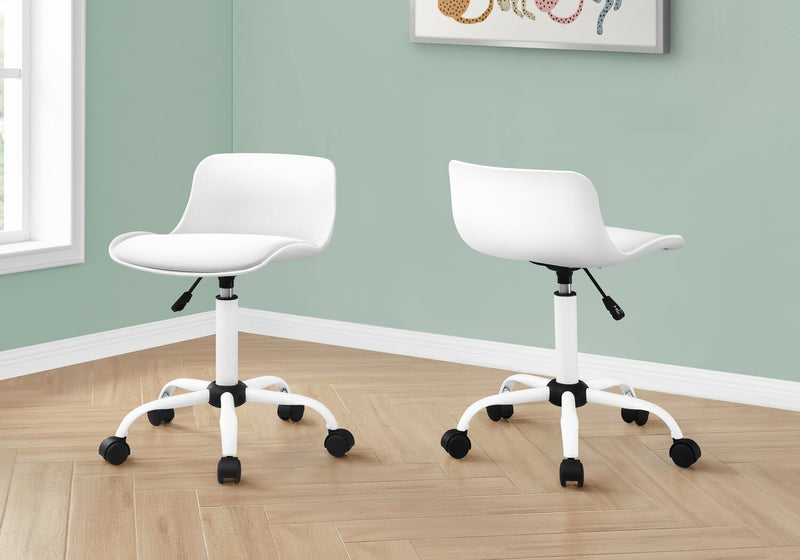 Letty 18.5\" Compact Office Chair with Low Back - White